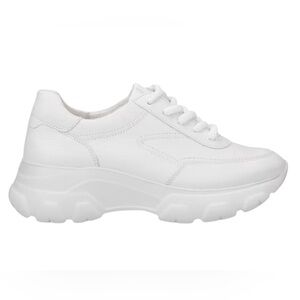 Platform Sneaker In White Leather. BRAND NEW